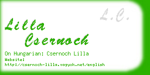 lilla csernoch business card